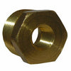 Pipe Fitting, Reducing Hex Bushing, Lead-Free Brass, 1/2 Male x 1/4-In. FPT