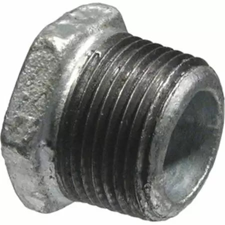 B & K Industries Galvanized Hex Bushing 150# Malleable Iron Threaded Fittings 1-1/2 x 1/2 (1-1/2 x 1/2)