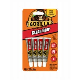 Adhesive Tubes, Clear Grip, .2-oz., 4-Pk.