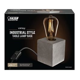 Industrial Vintage Style Table Lamp Base, Gray