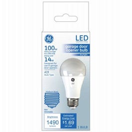 LED Light Bulb, A19, Garage, Frosted Daylight, 1600 Lumens, 14-Watts