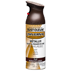 Rust-Oleum® Flat Metallic Spray Paint Flat Burnished Amber (11 Oz, Flat Burnished Amber)