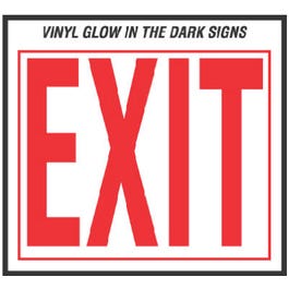 Exit Sign, Vinyl, 10 x 12-In.