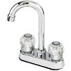 Bar Faucet, 2 Acrylic Handles, Chrome