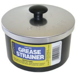 Grease Strainer Cup & Lid, Aluminum, 40-oz.