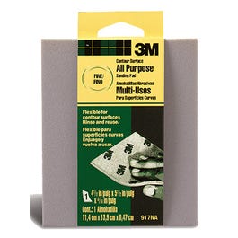 Contour Surface Sanding Sponge, Fine, 4.5 x 5.5 x 3/16-In.