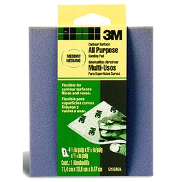 Contour Surface Sanding Sponge, Medium, 4.5 x 5.5 x 3/16-In.