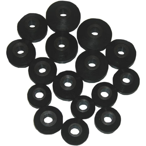 Lasco Assorted Black Beveled Bibb Faucet Washer (16 Ct.)