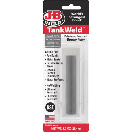 J-B Weld TankWeld 1 Oz. Gray Epoxy Putty