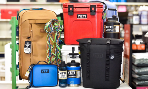 YETI supplies displayed inside of Russell Hardware