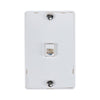 AmerTac Zenith White Universal Wall Phone Jack