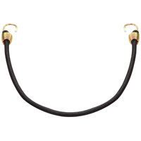 ProSource Bungee Stretch Cord, 10 mm Dia, 32 in L, Polypropylene, Black, Hook End
