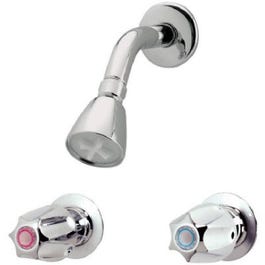 Shower Faucet + Showerhead, 2 Handle, Chrome