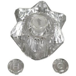 Tub & Shower Handle, Streamway, Acrylic, Broach J, 1-11/16 x 2-1/4-In.