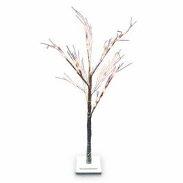 Twig Tree, Brown, 48 Warm White LED Lights, 4-Ft.