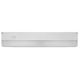 Under-Cabinet Fluorescent Light Fixture, White, Direct-Wire, 18-In.