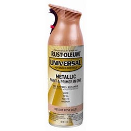Universal Metallic Spray Paint & Primer, 1-Coat, Desert Rose, 11-oz.