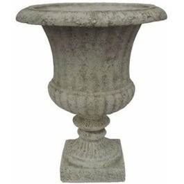 Urn Planter, Country White Fiberglass, 15-In.