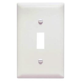 Wall Plate, Single Toggle, Urea, White