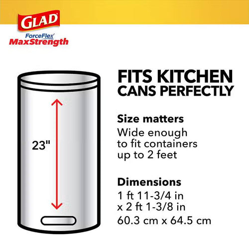 Glad ForceFlex MaxStrength™ with Clorox® Bags Lemon Fresh Bleach Scent