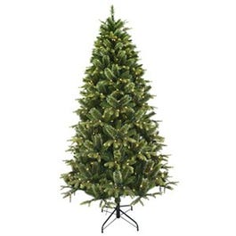 Artificial Pre-Lit Christmas Tree, Cashmere Rocky Mountain, 450 Warm White LED Lights, 7.5-Ft.
