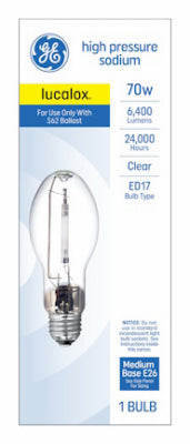GE 70-Watt 1900K ED17 Medium Base High Pressure Sodium HID Light Bulb