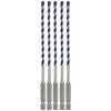 BluGranite Turbo Hammer Drill Bit, Carbide, 5/32 x 3 x 6-In., 5-Pk.