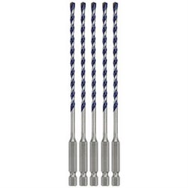 BluGranite Turbo Hammer Drill Bit, Carbide, 5/32 x 3 x 6-In., 5-Pk.