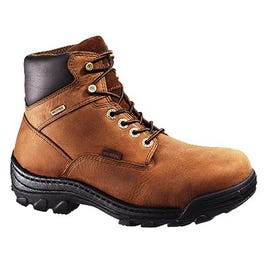 Durbin Waterproof Work Boots, Medium Width, Brown Nubuck Leather, Men's Size 8.5