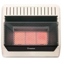 Infrared Wall Heater, Dual Fuel, Vent-Free, 28,000-BTU