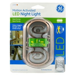 LED Night Light, Motion Activated, Bronze
