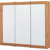 Medicine Cabinet, Tri-View Mirror, Oak Finish, 36 x 4.25 x 28.75-In.